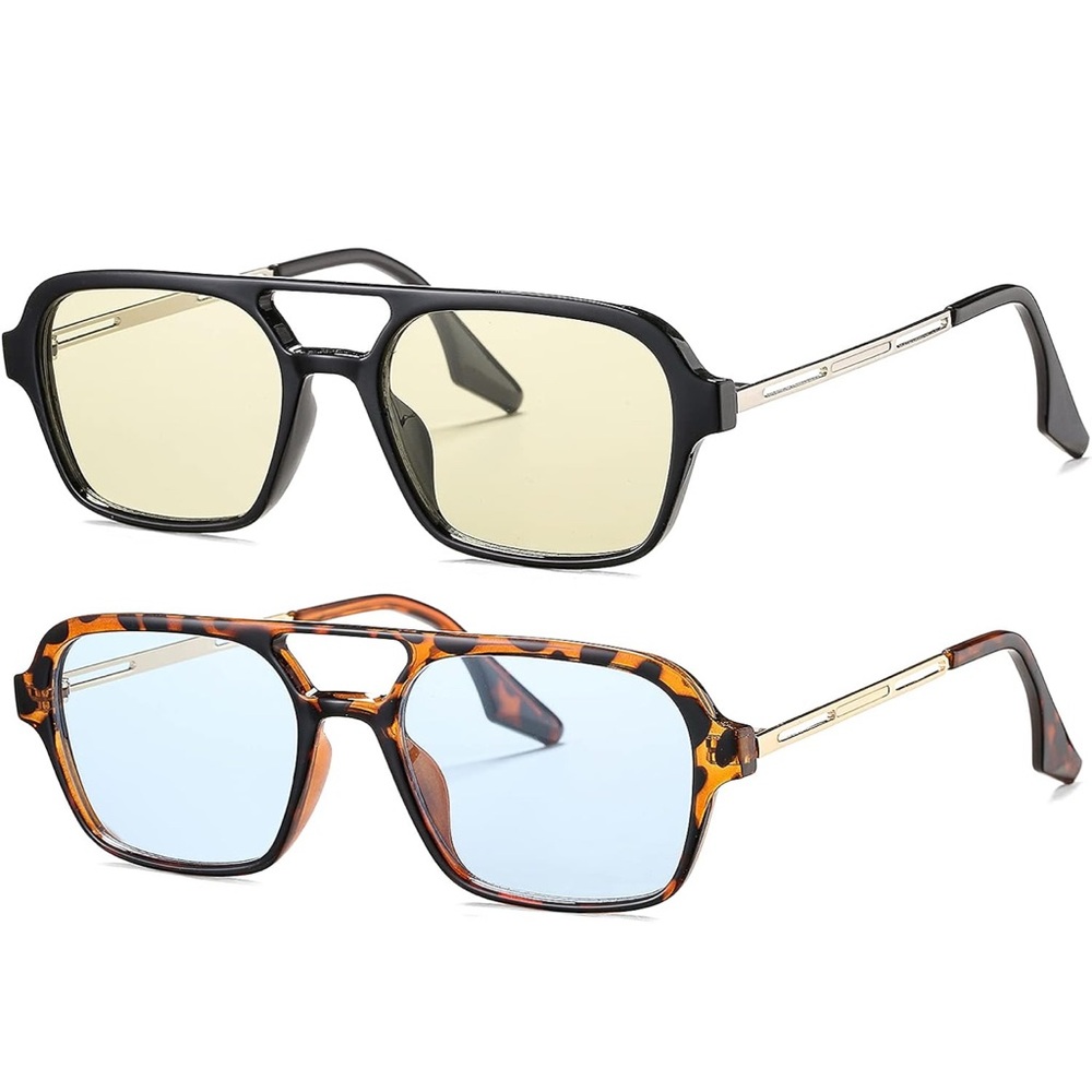Stylish Black and Tortoise Sunglasses Set